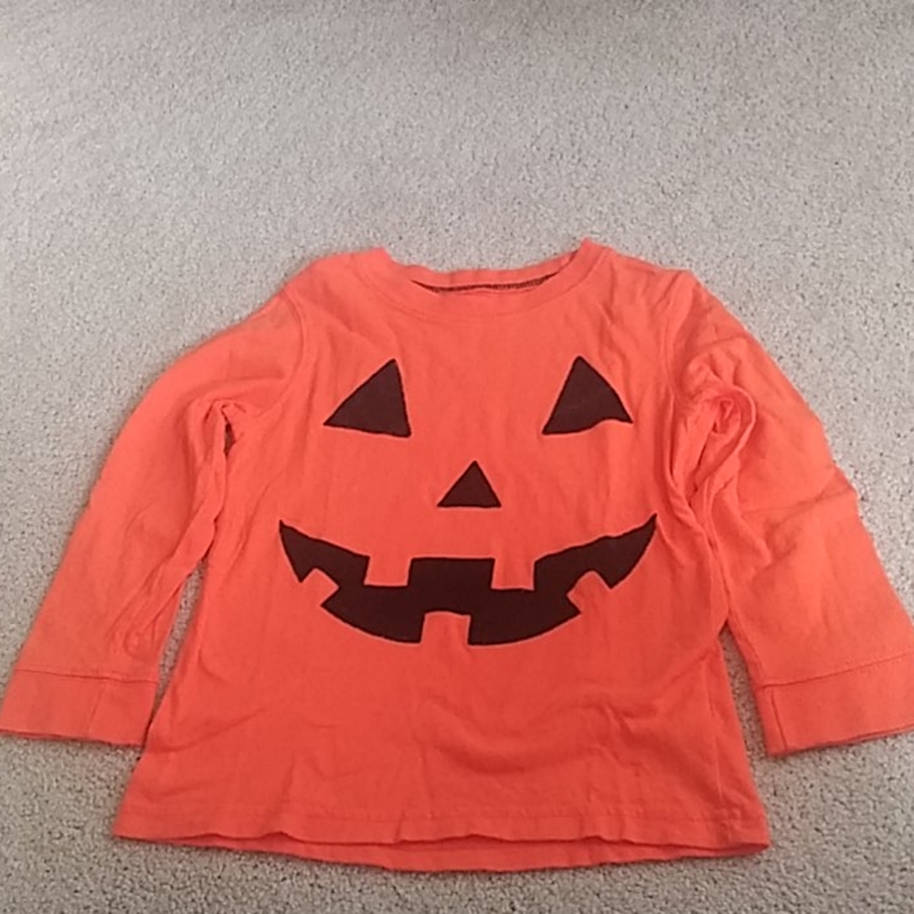 Carter's kids Halloween pumpkin long-sleeve cotton t-shirt